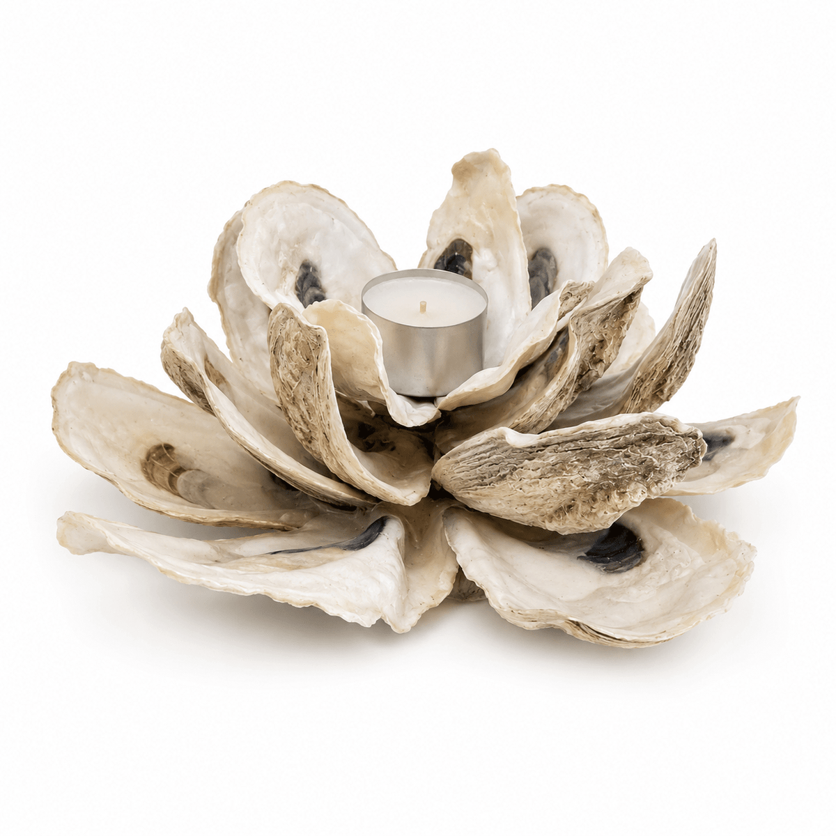 Oyster Shell Tea Light Candle Holder - MY ISLAND COLLECTIVE