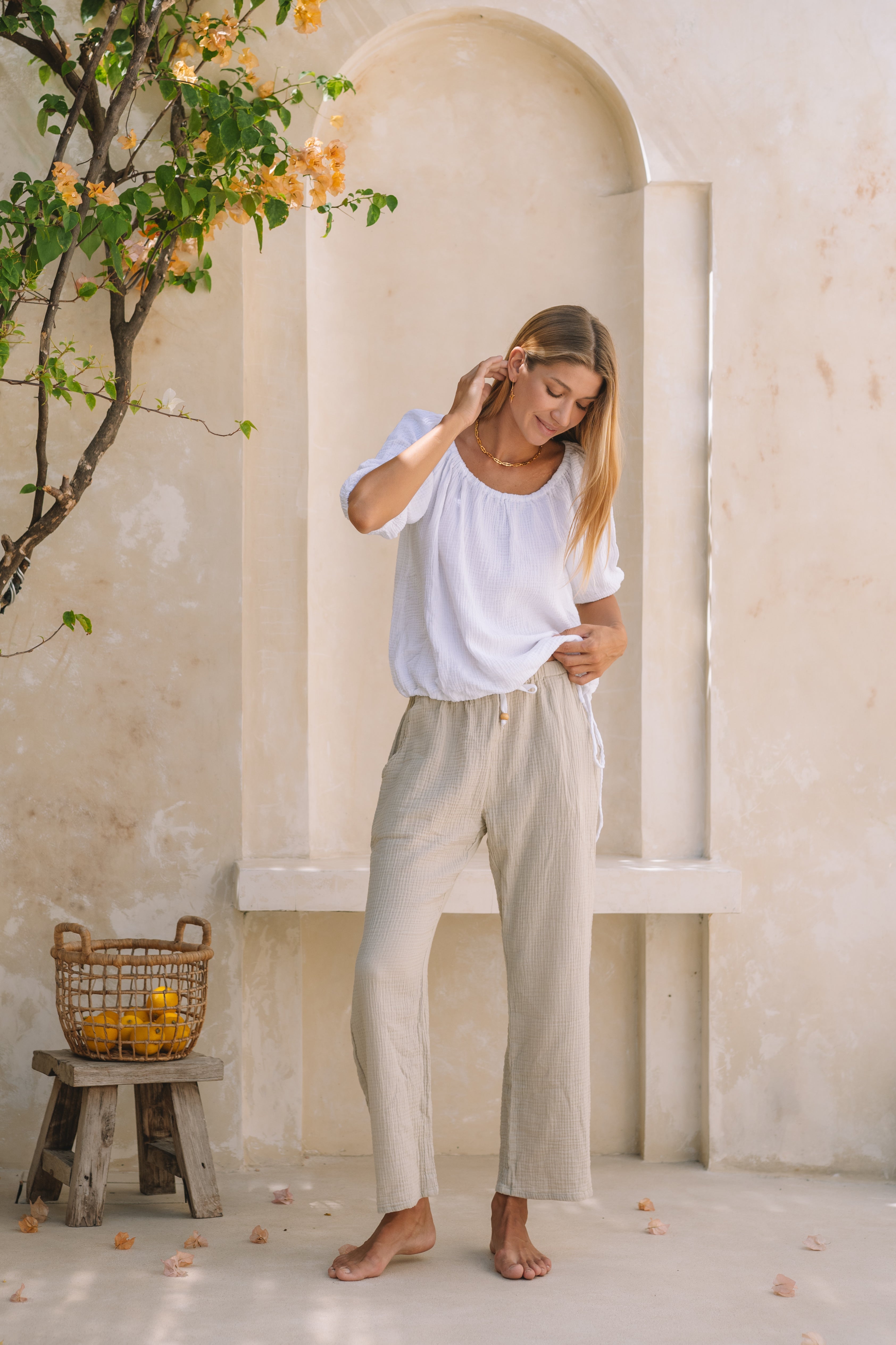 Palazzo Lounge Pant | Pistachio - MY ISLAND COLLECTIVE