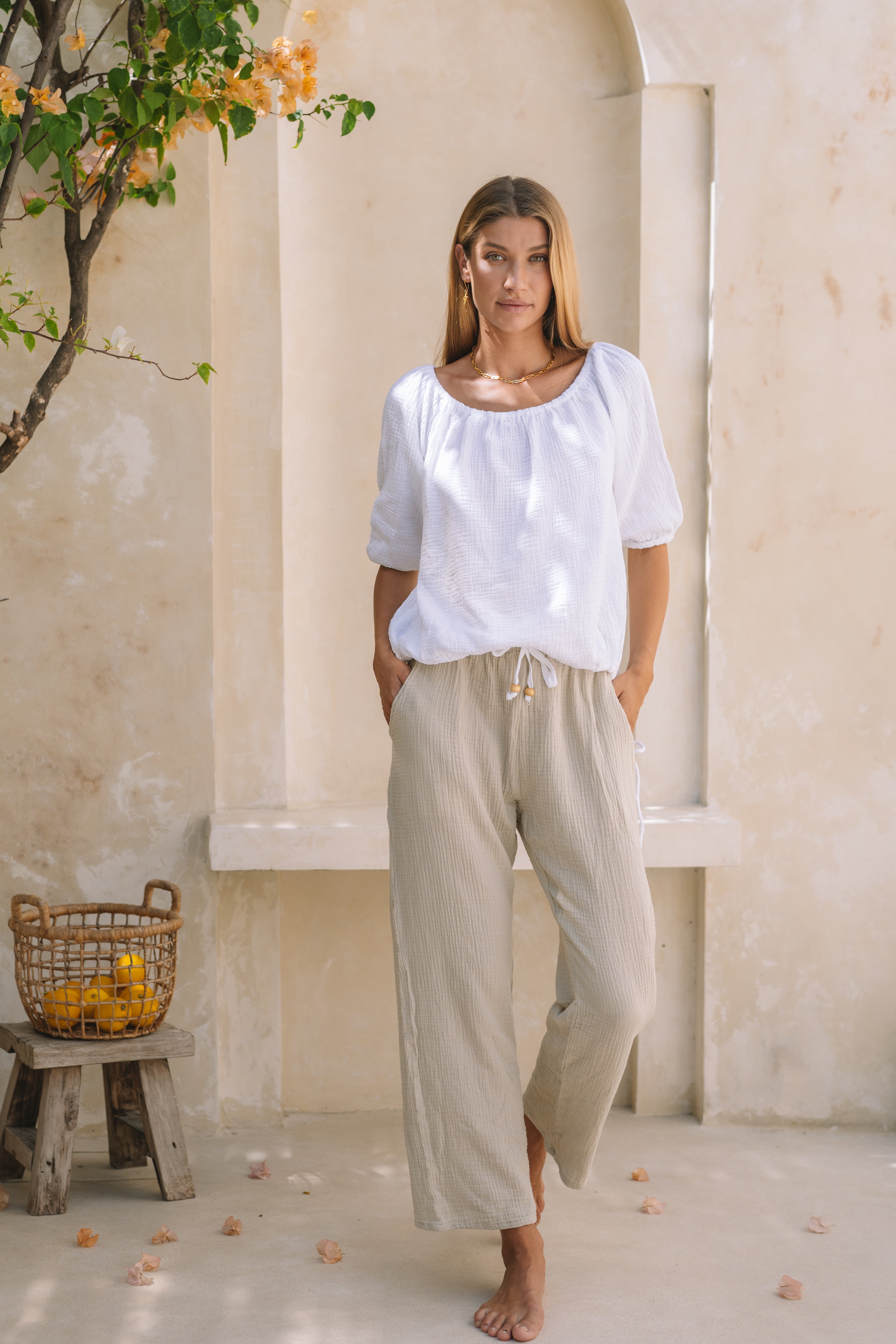 Palazzo Lounge Pant | Pistachio - MY ISLAND COLLECTIVE