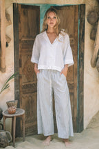 Palermo Weekender Linen Shirt - MY ISLAND COLLECTIVE