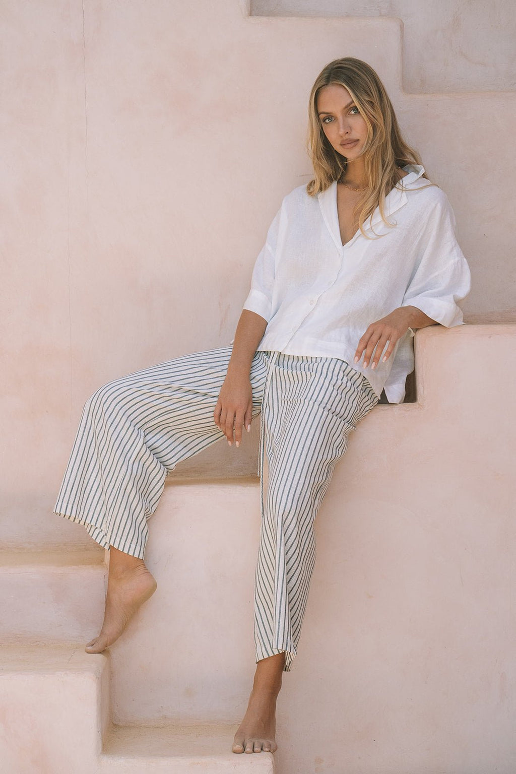 Palermo Weekender Linen Shirt - MY ISLAND COLLECTIVE