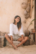 Perugia Classic Linen Resort Top - MY ISLAND COLLECTIVE