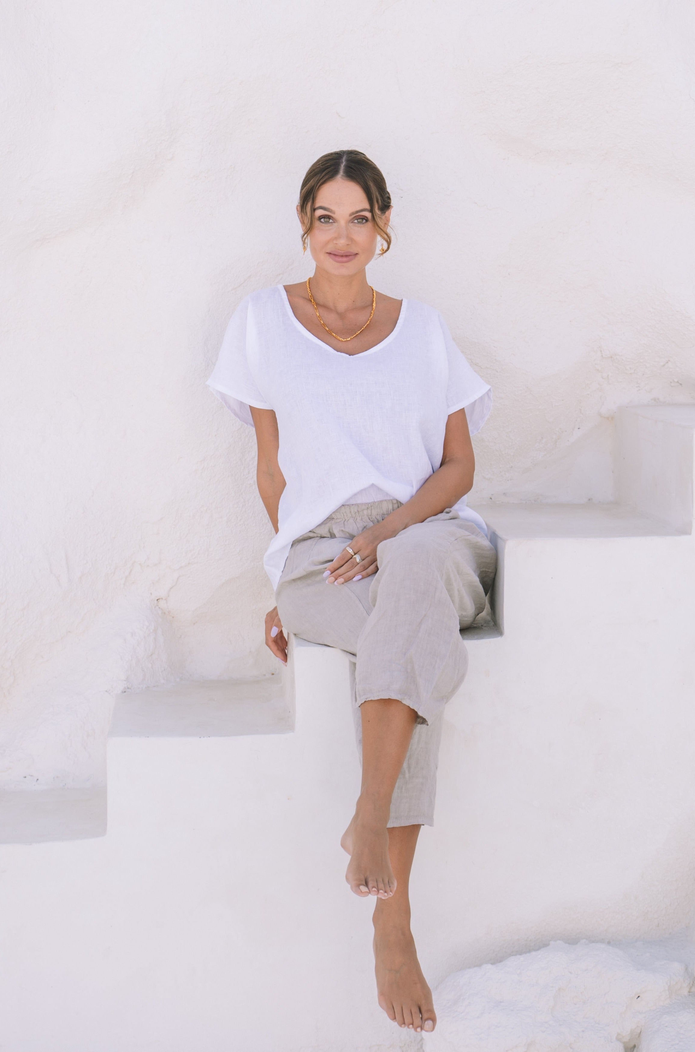 Portofino Italian Linen Pant | Natural - MY ISLAND COLLECTIVE