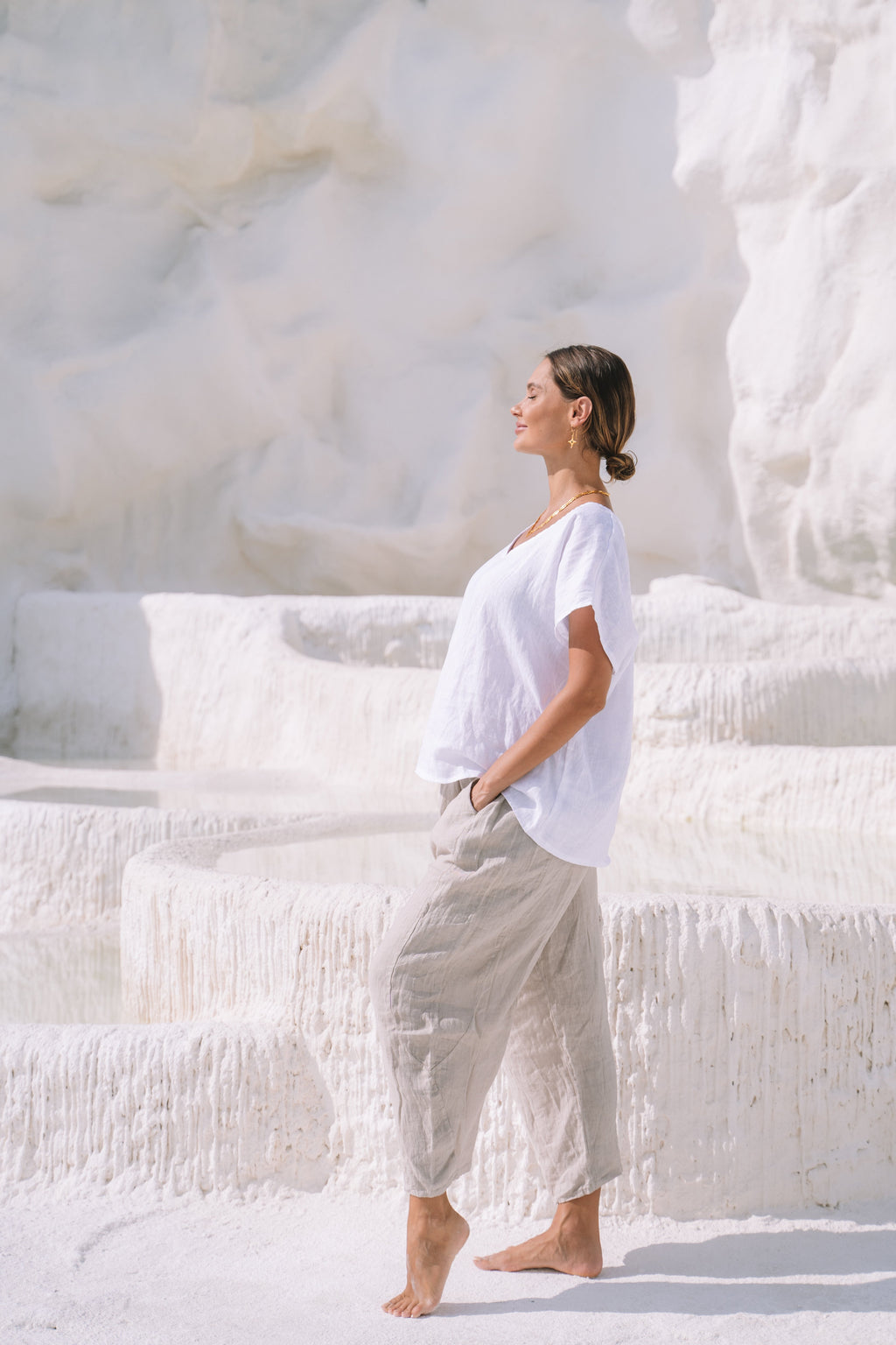 Portofino Italian Linen Pant | Natural - MY ISLAND COLLECTIVE