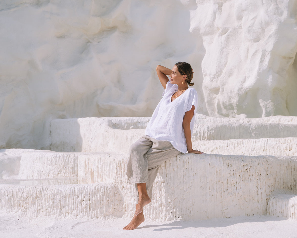 Portofino Italian Linen Pant | Natural - MY ISLAND COLLECTIVE