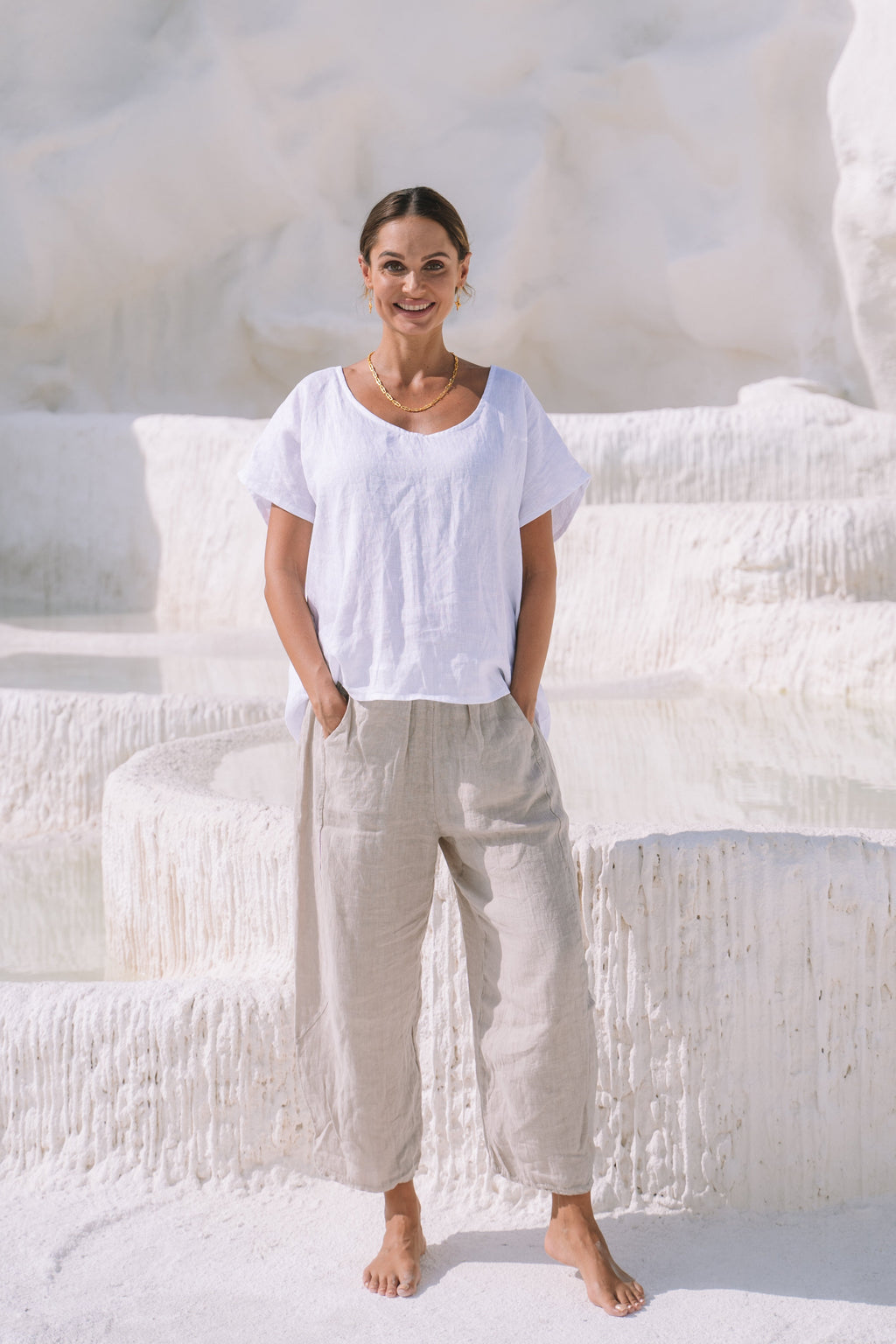 Portofino Italian Linen Pant | Natural - MY ISLAND COLLECTIVE