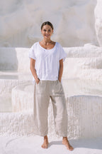 Portofino Italian Linen Pant | Natural - MY ISLAND COLLECTIVE