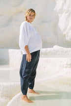 Portofino Italian Linen Pant | Navy - MY ISLAND COLLECTIVE