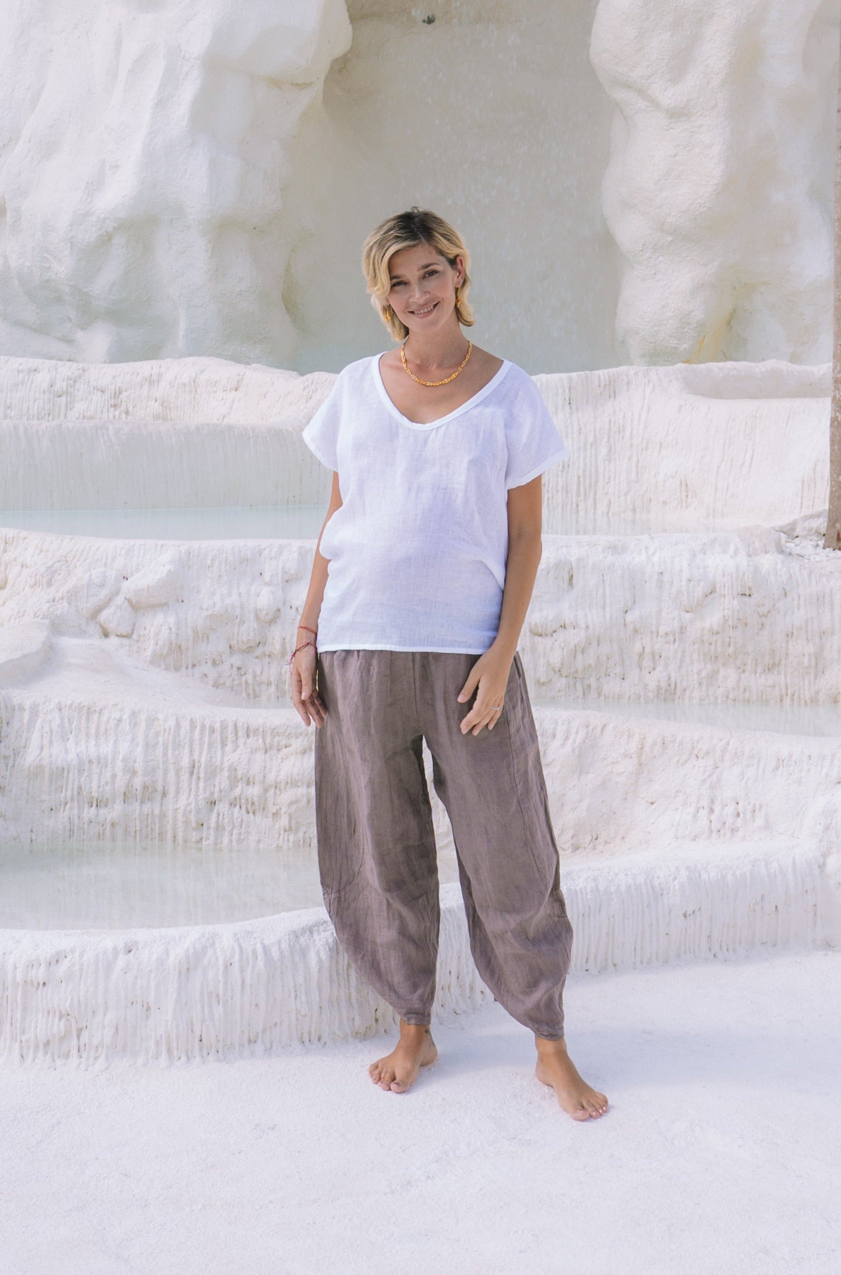 Portofino Italian Linen Pant | Tobacco - MY ISLAND COLLECTIVE