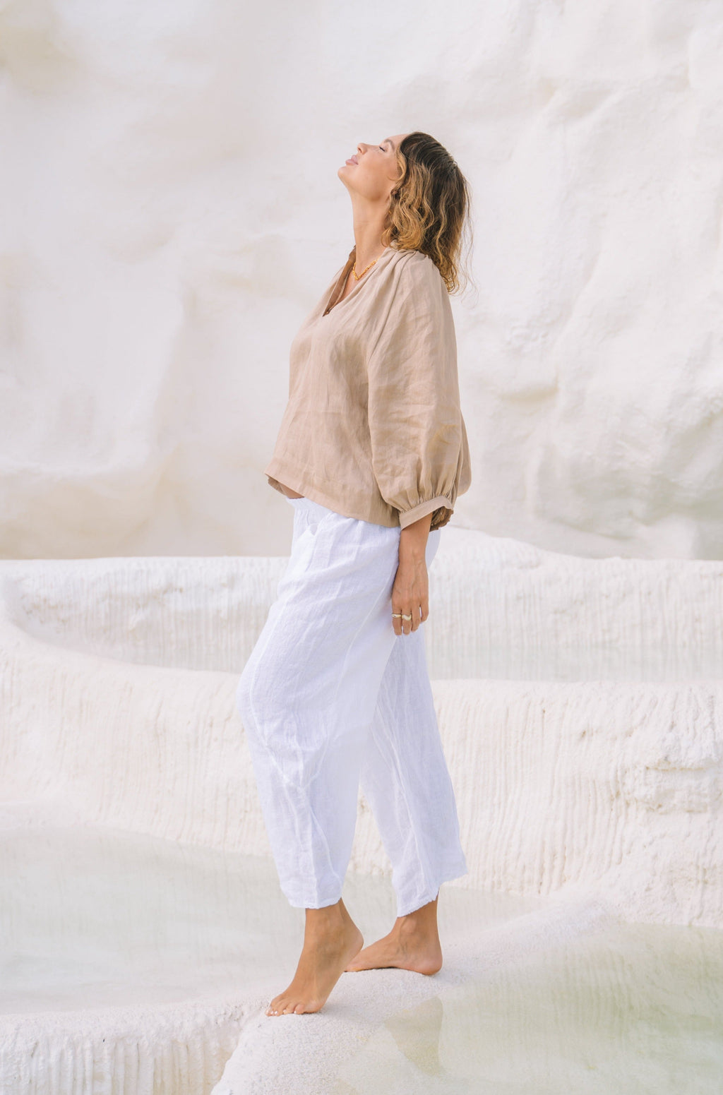 Portofino Italian Linen Pant | White - MY ISLAND COLLECTIVE