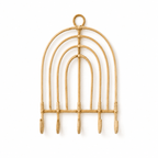 Rainbow Rattan Hanger 5 Hooks - MY ISLAND COLLECTIVE