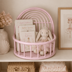 Rainbow Rattan Shelf Pink - MY ISLAND COLLECTIVE