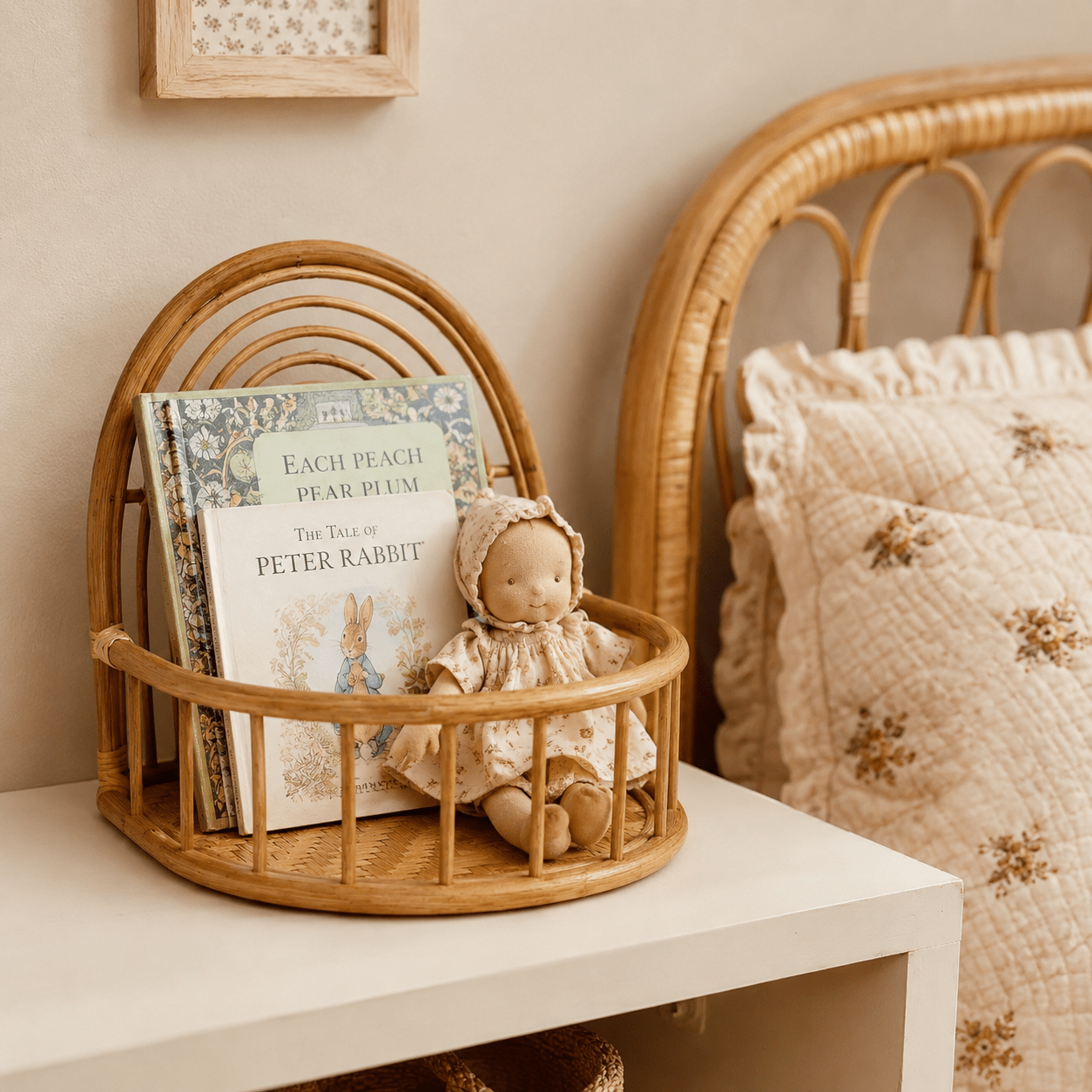 Rainbow Rattan Shelf - MY ISLAND COLLECTIVE