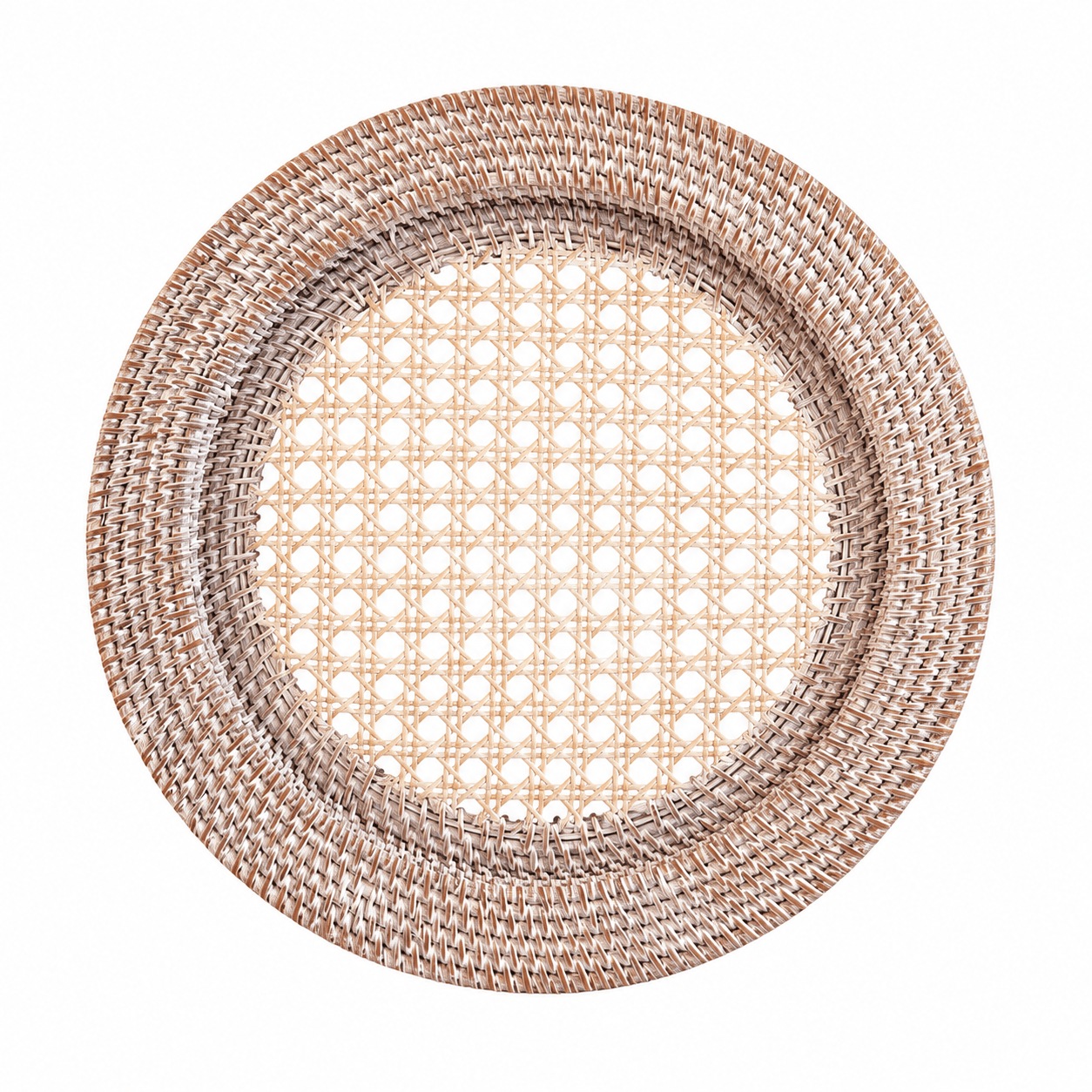 Rattan Charger Plate | White | 32 cm - MY ISLAND COLLECTIVE