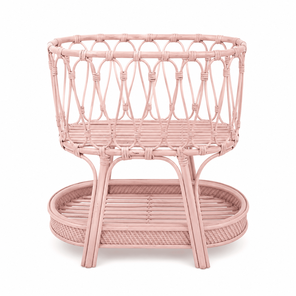 Rattan Doll Bassinet | Pink - MY ISLAND COLLECTIVE