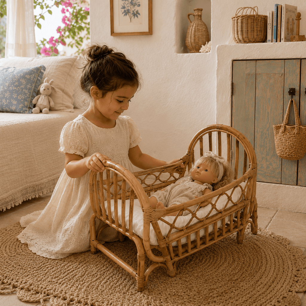 Rattan Isabella Doll Bed | Natural - MY ISLAND COLLECTIVE