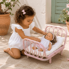 Rattan Islander Doll Bed | Pink - MY ISLAND COLLECTIVE