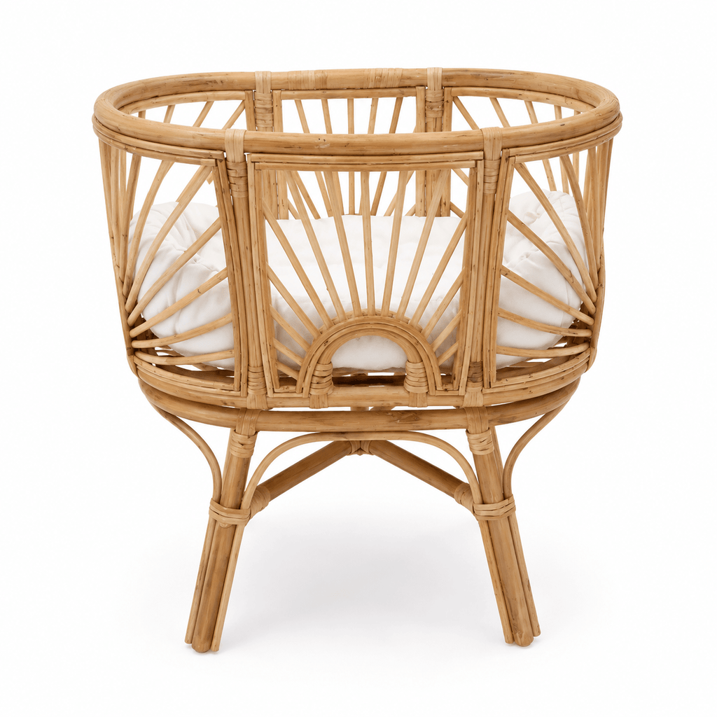 Rattan Rainbow Doll Bassinet | Natural - MY ISLAND COLLECTIVE