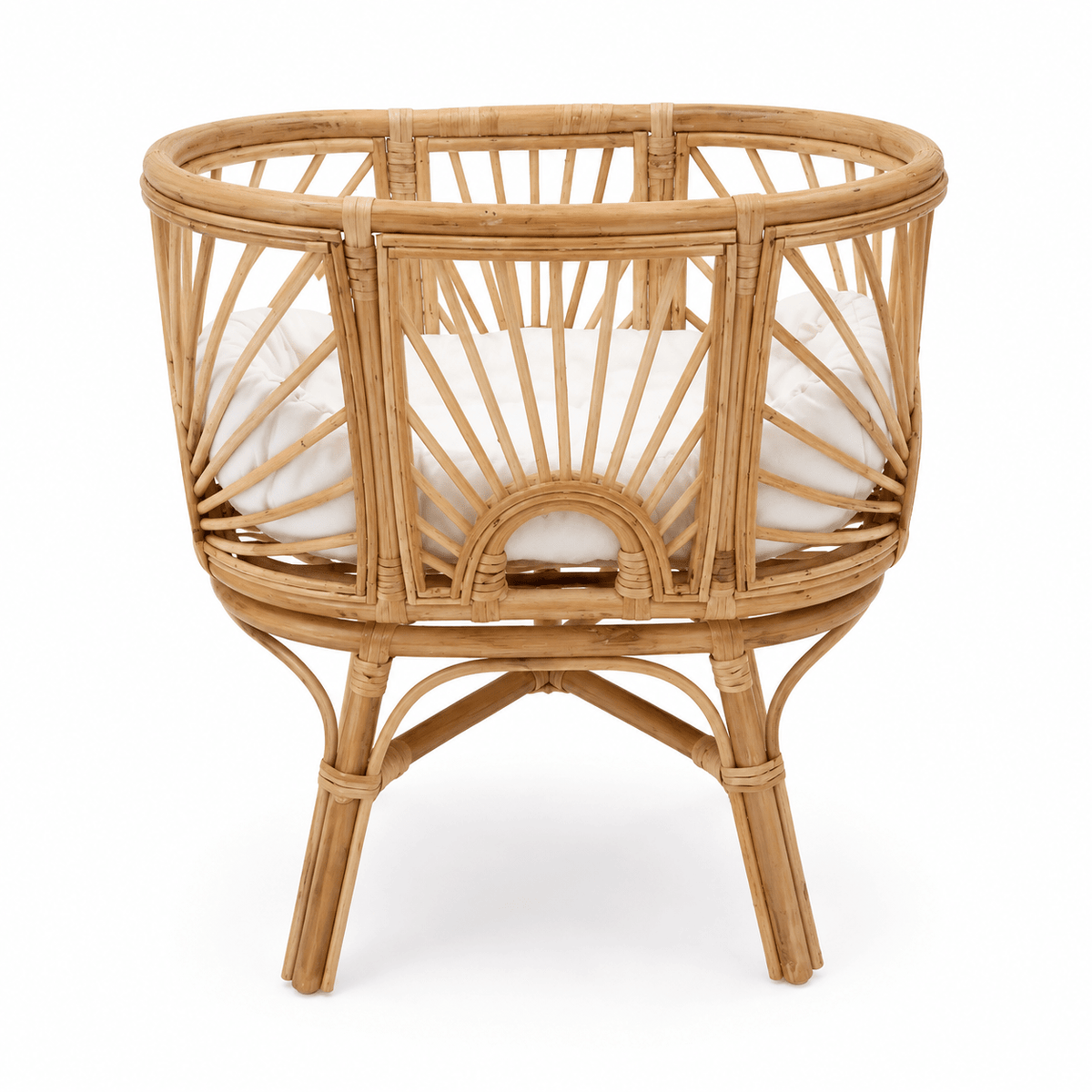 Rattan Rainbow Doll Bassinet | Natural - MY ISLAND COLLECTIVE