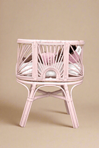 Rattan Rainbow Doll Bassinet | Pink - MY ISLAND COLLECTIVE