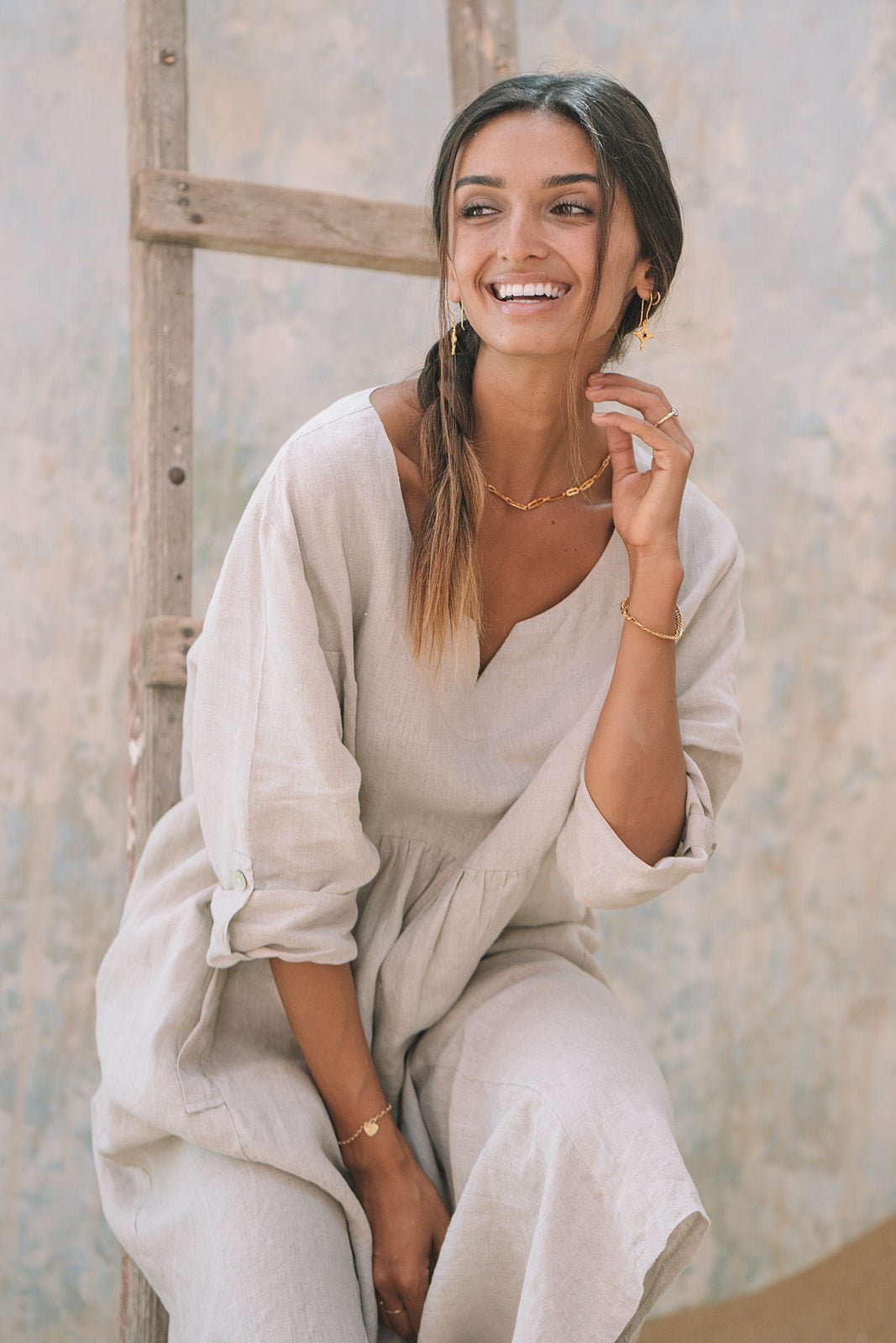 Roma Linen Dress - MY ISLAND COLLECTIVE