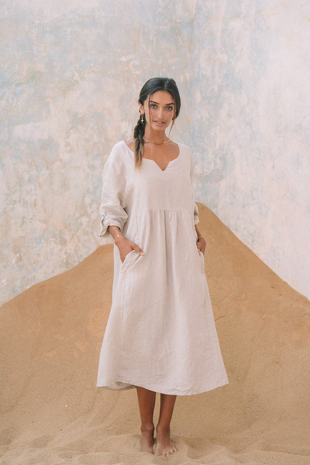 Roma Linen Dress - MY ISLAND COLLECTIVE