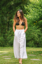 Sardinia Lounge Pant | Linen | White - MY ISLAND COLLECTIVE