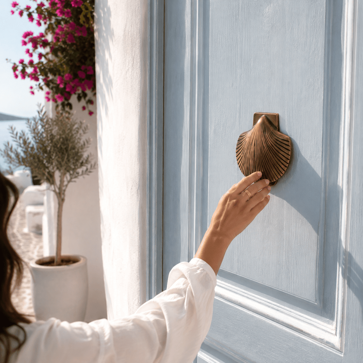Scallop Shell Brass Door Knocker | Antique - MY ISLAND COLLECTIVE