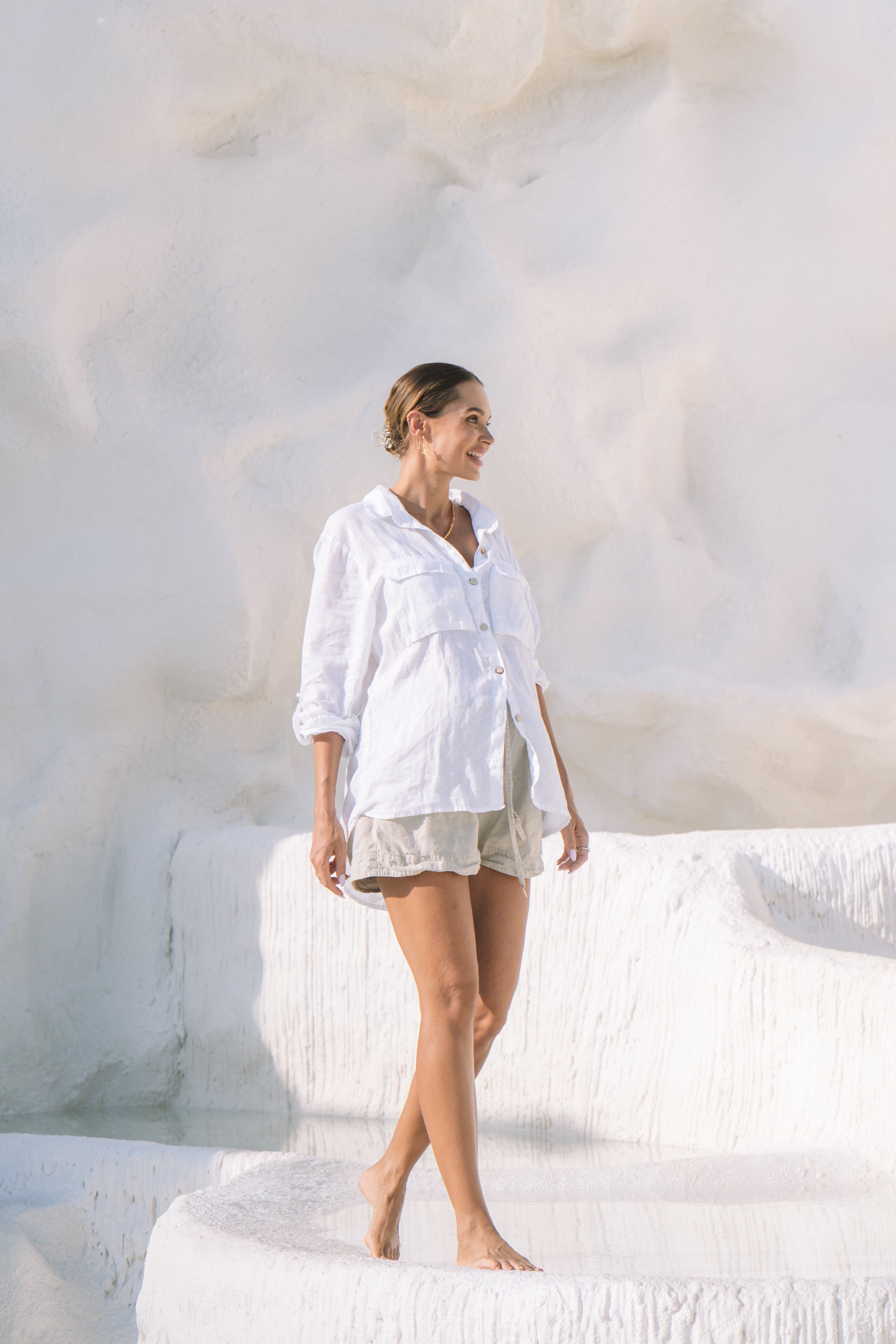 Sorrento Weekender Linen Shirt - MY ISLAND COLLECTIVE