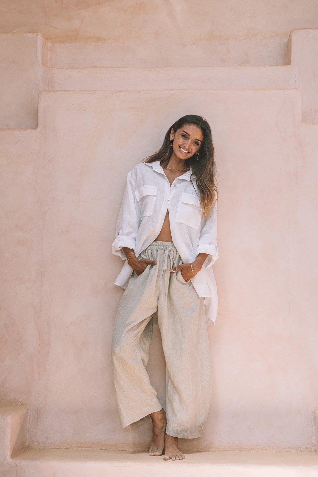 Sorrento Weekender Linen Shirt - MY ISLAND COLLECTIVE