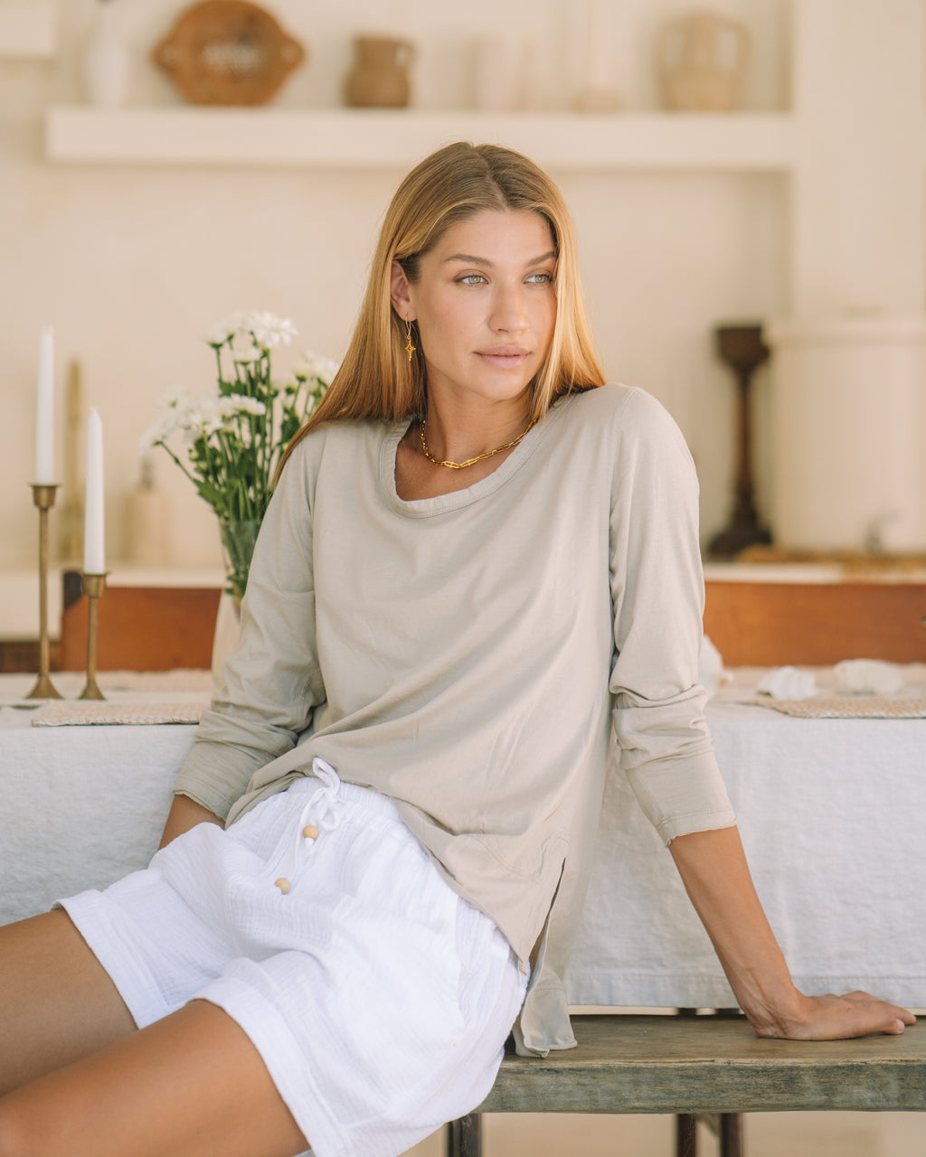 Women Cotton Gauze / Muslin Short - Valentino Classic Resort Short