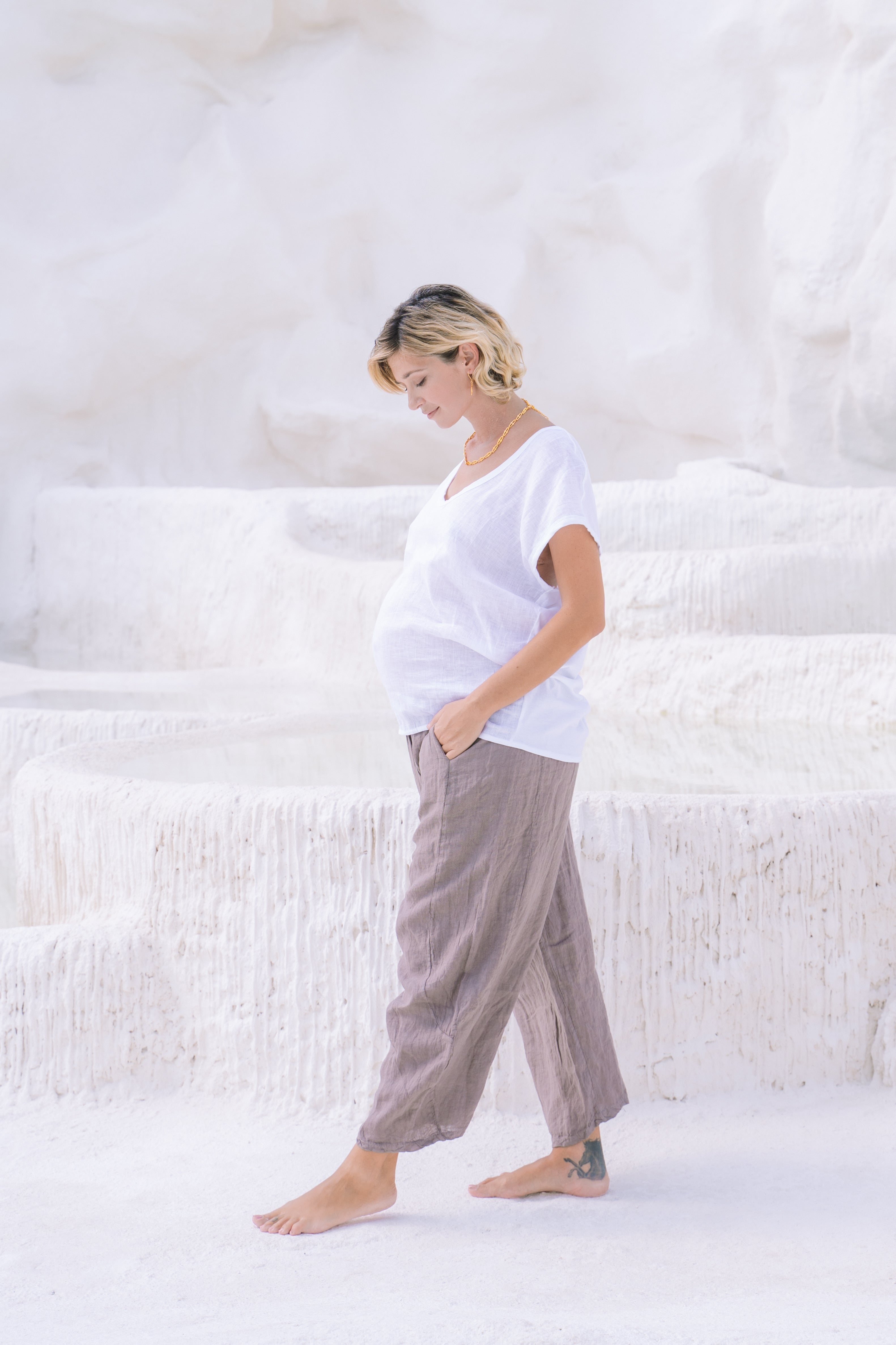 Valencia Weekender Linen Top - MY ISLAND COLLECTIVE