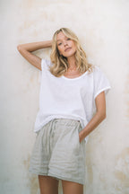Valencia Weekender Linen Top - MY ISLAND COLLECTIVE
