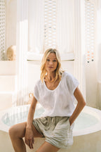 Valencia Weekender Linen Top - MY ISLAND COLLECTIVE