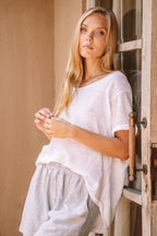 Valentino Classic Resort Short Linen | Pinstripe - MY ISLAND COLLECTIVE