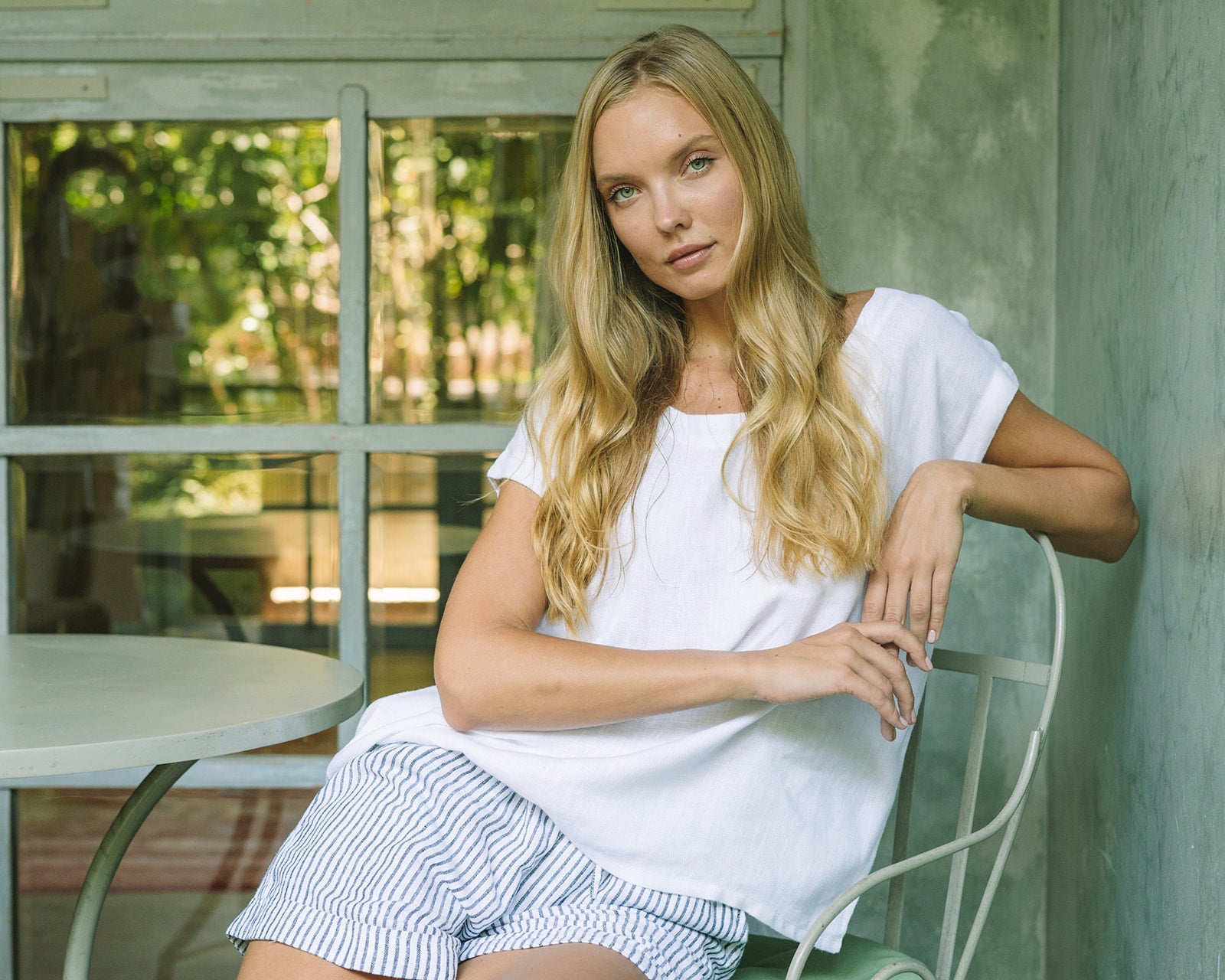 Valentino Classic Resort Short Linen | Stripe - MY ISLAND COLLECTIVE