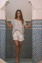 Valentino Classic Resort Short Linen | White - MY ISLAND COLLECTIVE