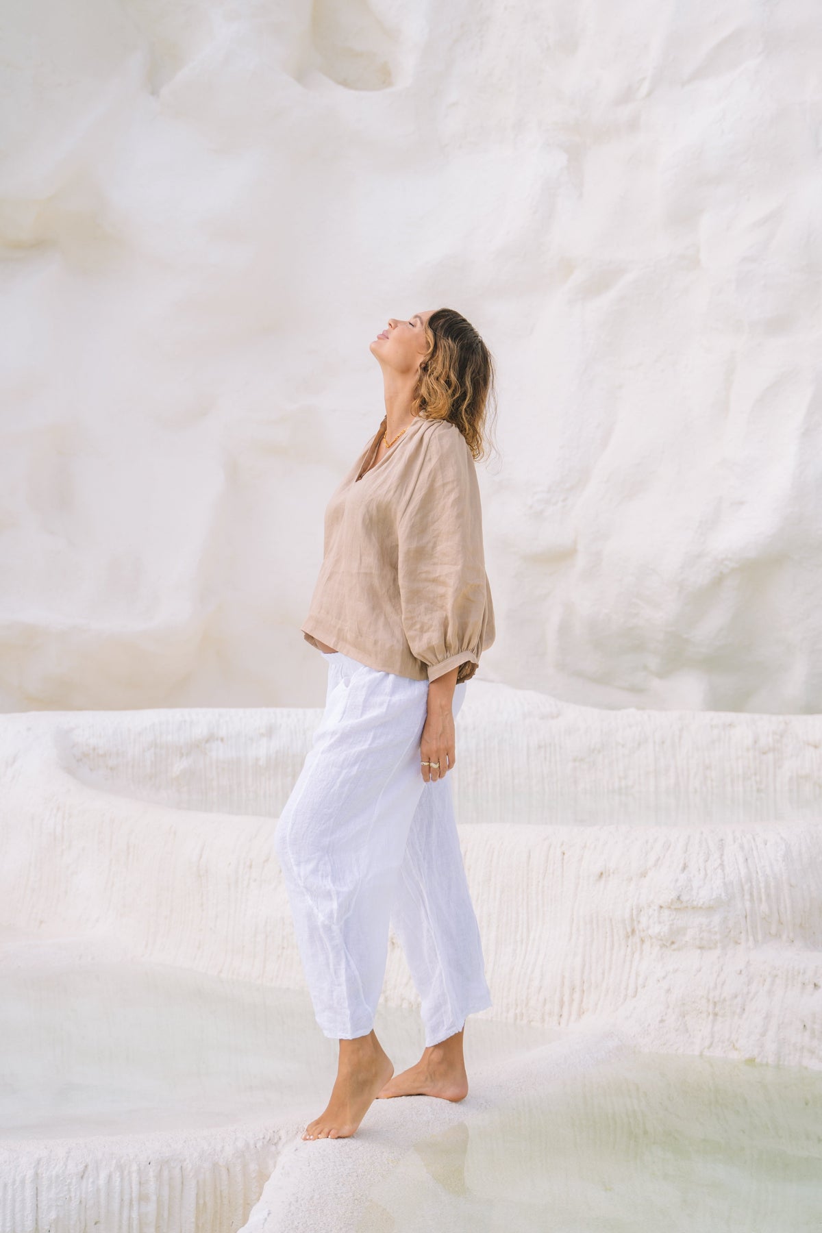 Valentino Weekender Linen Top - MY ISLAND COLLECTIVE
