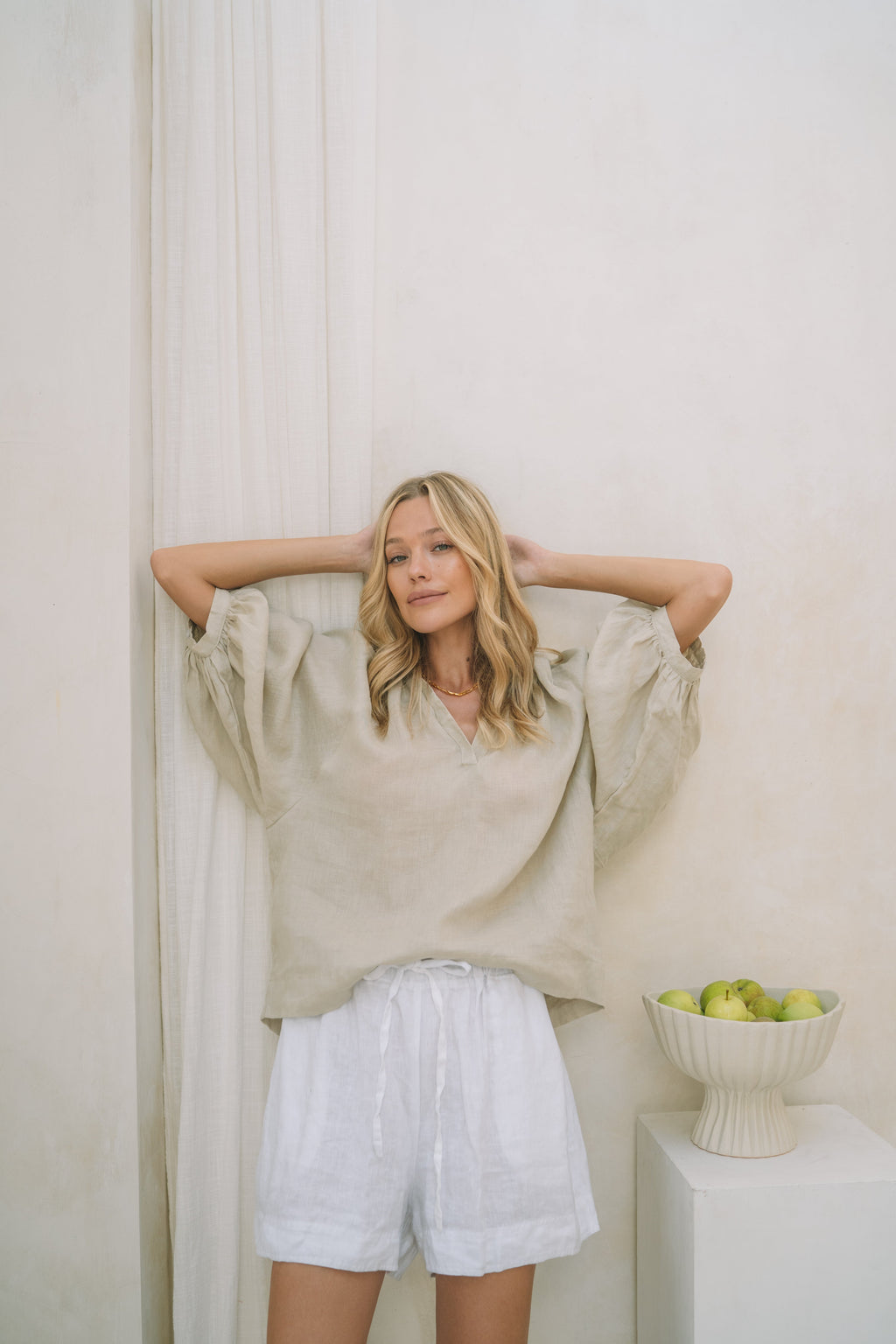 Valentino Weekender Linen Top - MY ISLAND COLLECTIVE