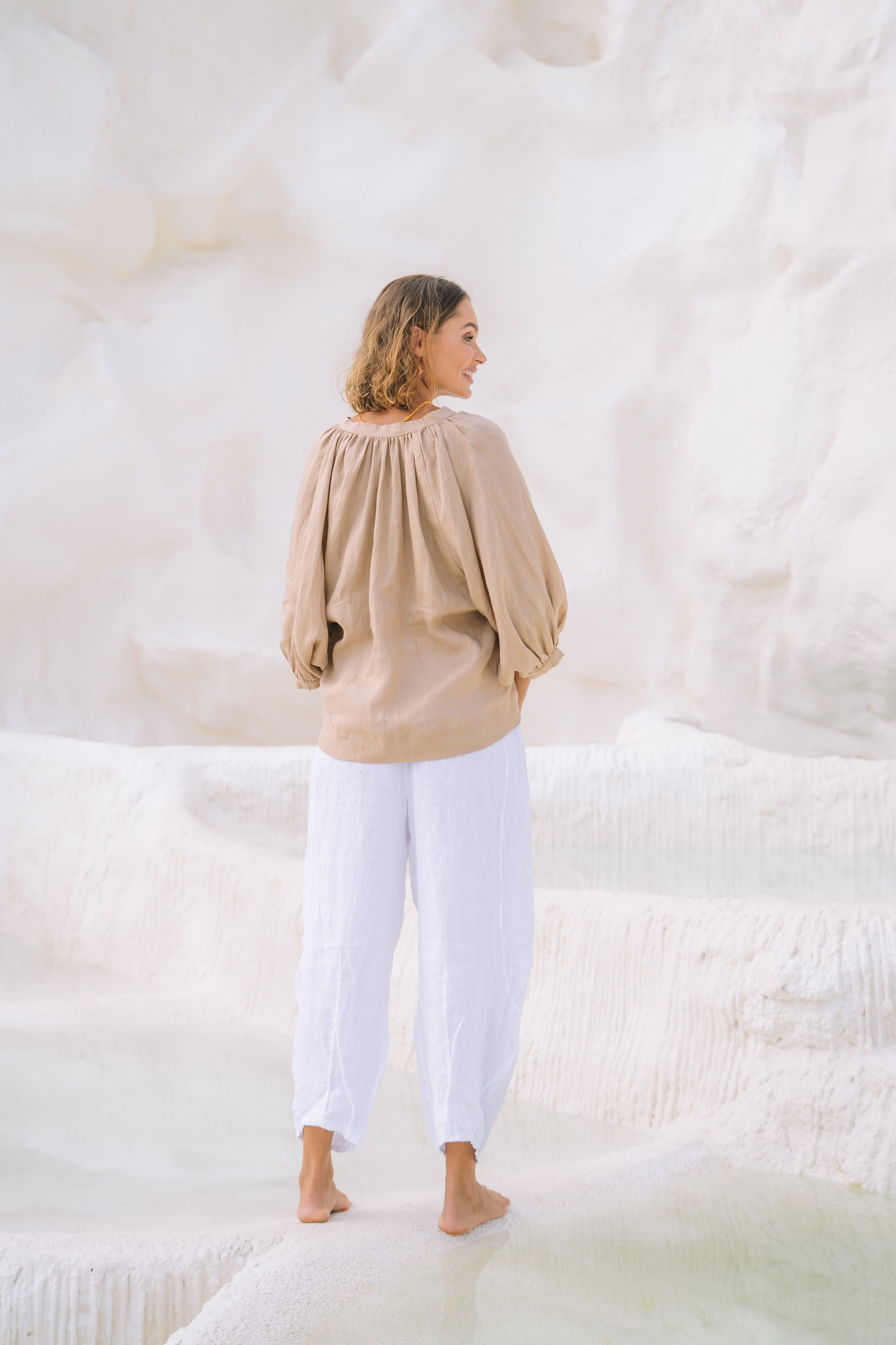 Valentino Weekender Linen Top - MY ISLAND COLLECTIVE