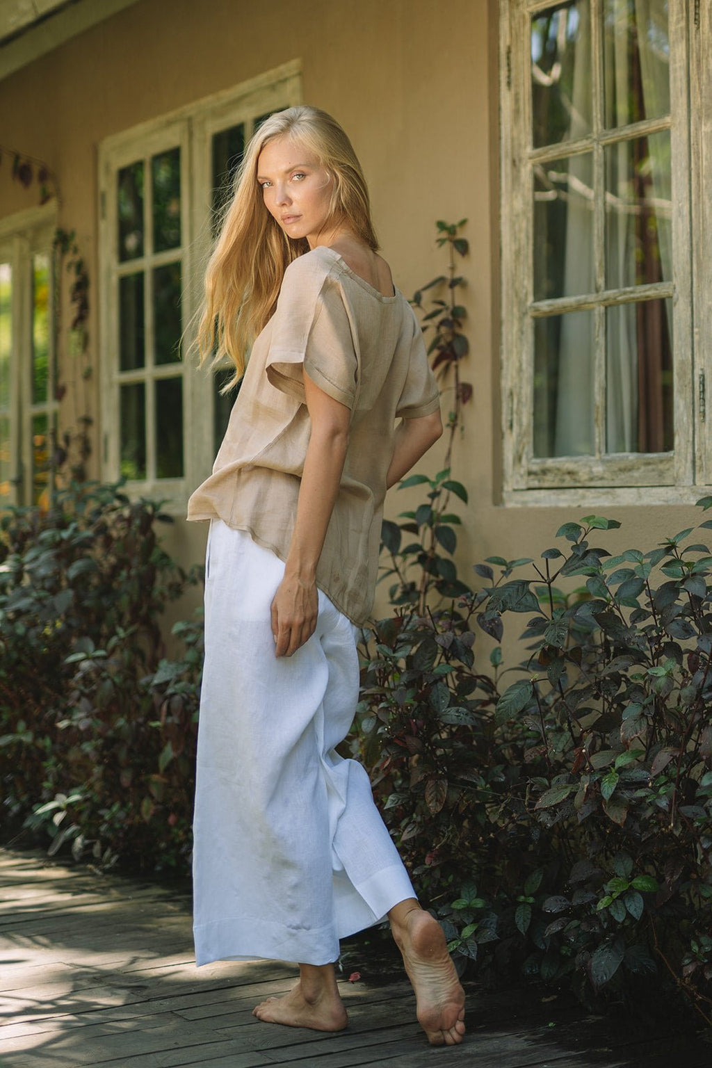 Weekender Linen Pant | Corsica | White - MY ISLAND COLLECTIVE