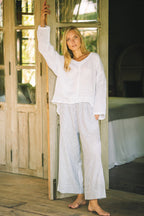 Weekender Linen Pants | Blue Stripe - MY ISLAND COLLECTIVE