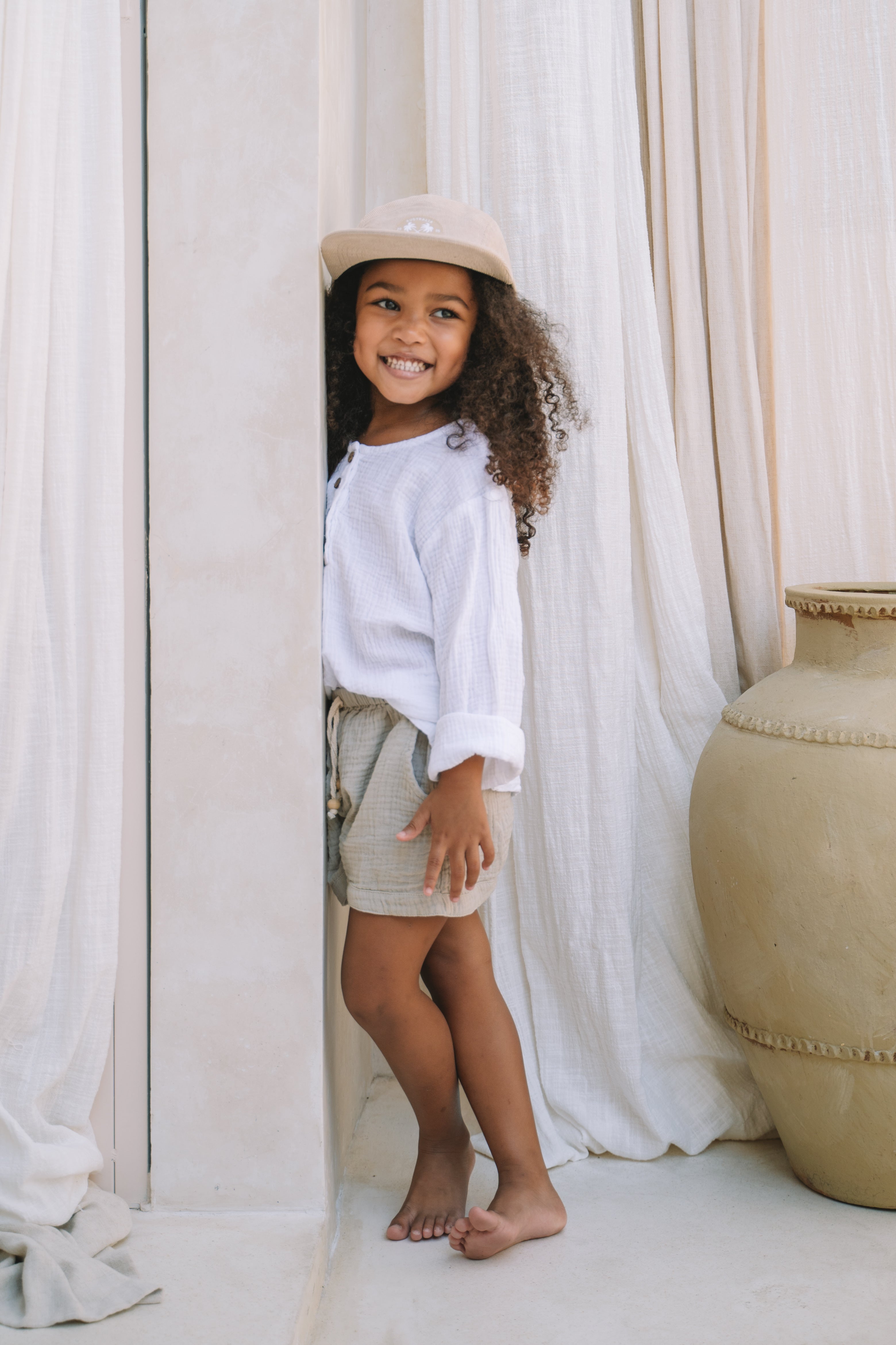 Corduroy Cap | Beige