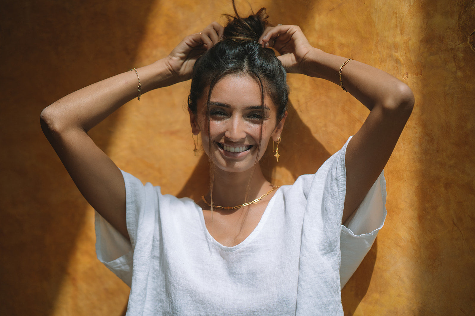 Aphrodite Earrings | Gold + Sapphire