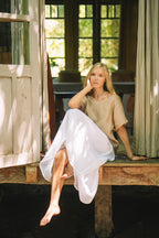 Milano Linen Skirt | Midi | White