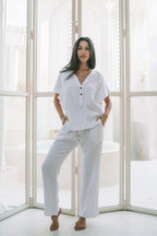 Palazzo Lounge Pant | White