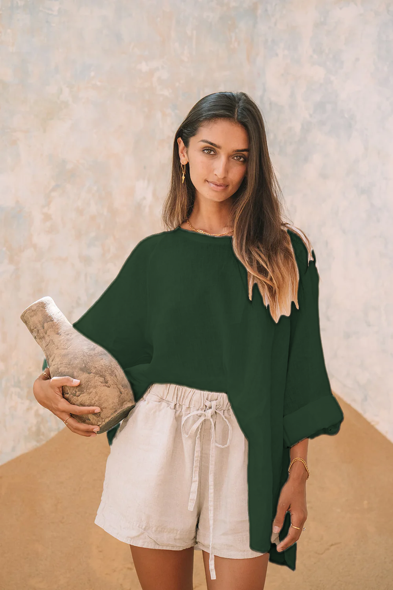 Perugia Classic Linen Resort Top