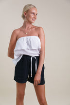 Women Cotton Gauze / Muslin Short - Valentino Classic Resort Short Black