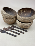 PACIFICA  / JUMBO COCONUT BOWLS (4)