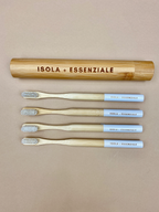Bamboo Toothbrush + Travel Holder
